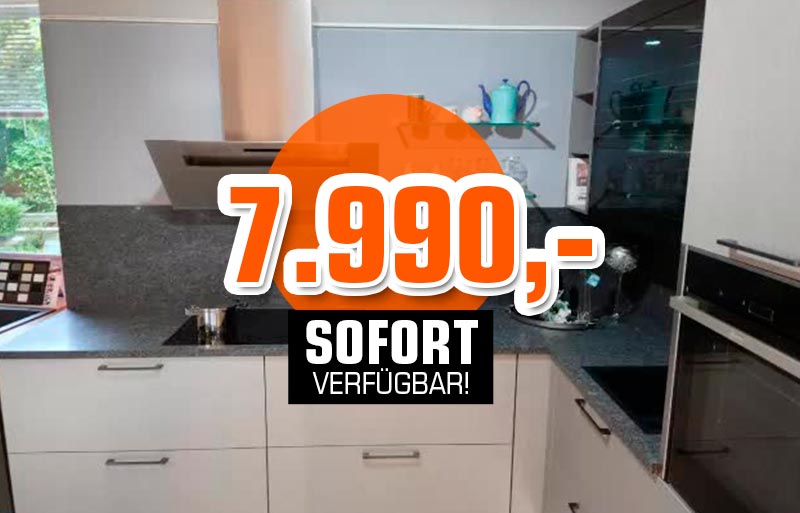 Inpura Metallic Steel hell Exklusive L-Küche 7990€