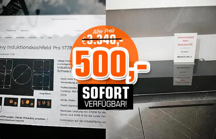 NOVY Novy Pro 1778 Induktionskochfeld Einmaliges Angebot Abholpreis voll Funktionsfähig 500€*