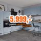 Senso Stylische nobilia®-Winkelküche mit Fronten in Lack, Sky Premium matt